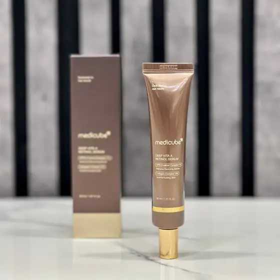 سرم رتینول مدی کیوب مدل Retinol serum Deep vita A حجم 30 میل