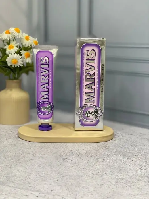 خمیر دندان کاهش دهنده جرم مارویس مدل Jasmin Mint با طعم یاسمن حجم 25 میلی لیتر