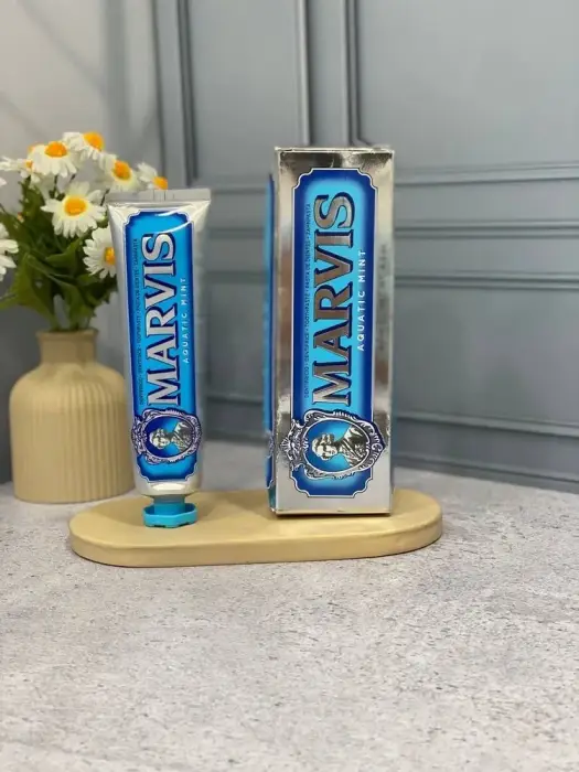 خمیر دندان سفید کننده مارویس مدل AQUATIC MINT حجم 85ml