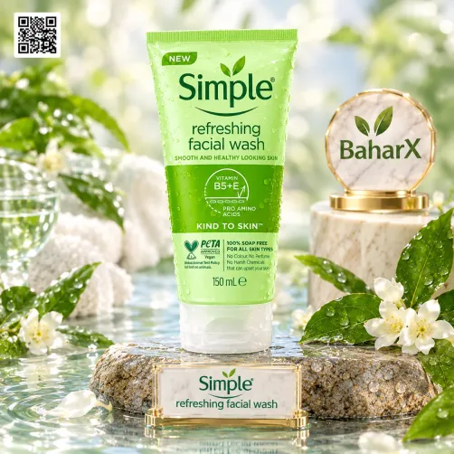 ژل شستوشوی صورت سیمپل مدل Kind to Skin Refreshing Facial Wash
